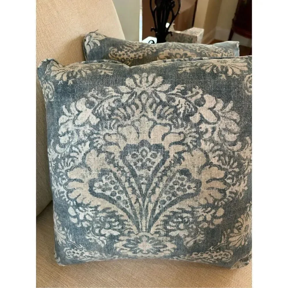 Alexandra Denim Square Pillows
